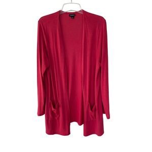 Torrid size 2X Coral pink red long open cardigan size 2X